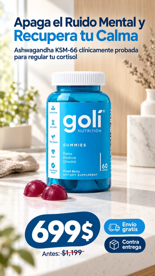 Goli Nutrition Ashwagandha Gomitas con KSM-66 y Vitamina D2